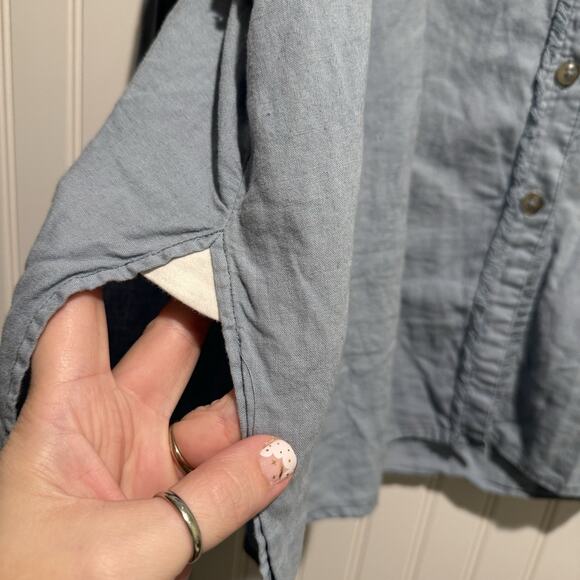 Free People We The Free Chambray Keep It Simple Top Size Small - Picture 3 of 8